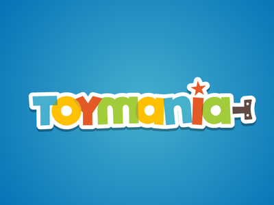 Toymania brand kids logo toy store