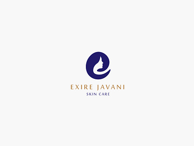 Exire Javani Skin Care beauty beauty shop branding brown face female logo navy blue skin care woman