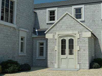 Old Rectory 3d architecture c4d door house old rectory