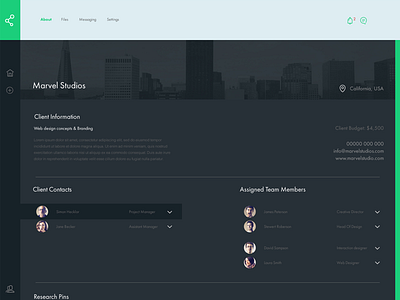 Creative management concept app concept team ui ux web