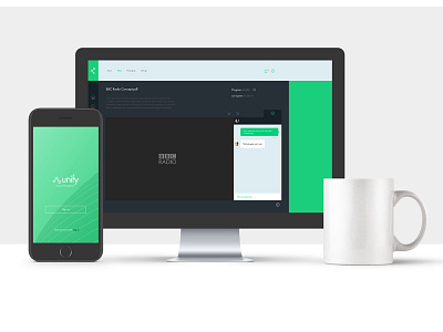 Unify app app green iphone monitor ui ux web