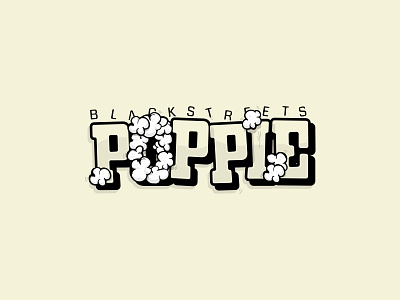 BLACKSTREETS POPPIE branding custom type identity lettering logo typography