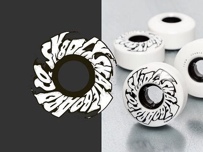 SK8DLX SKATEBOARD CO. - SWIRL WHEEL branding customtype lettering product design sk8dlxskateboardco. skateboarding typography