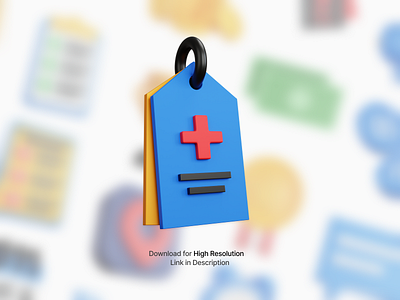 3d rendering blue tags medical isolated 3d 3d icon 3ddesign 3dillustration 3dmodelling 3drendering blender design icon illustration label logo medical object tag tag icon ui ui icon