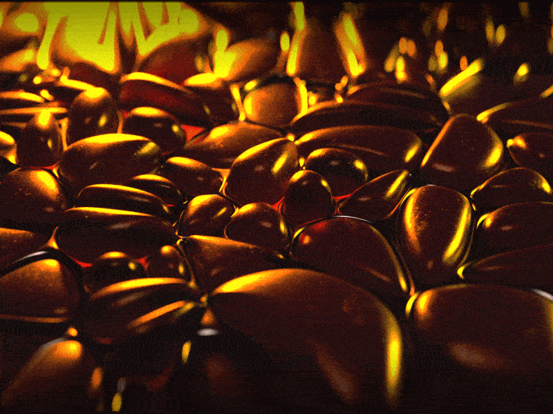 Amber inspiration 3d amber animation c4d cinema4d design illustration inspiration jelly materials voronoi