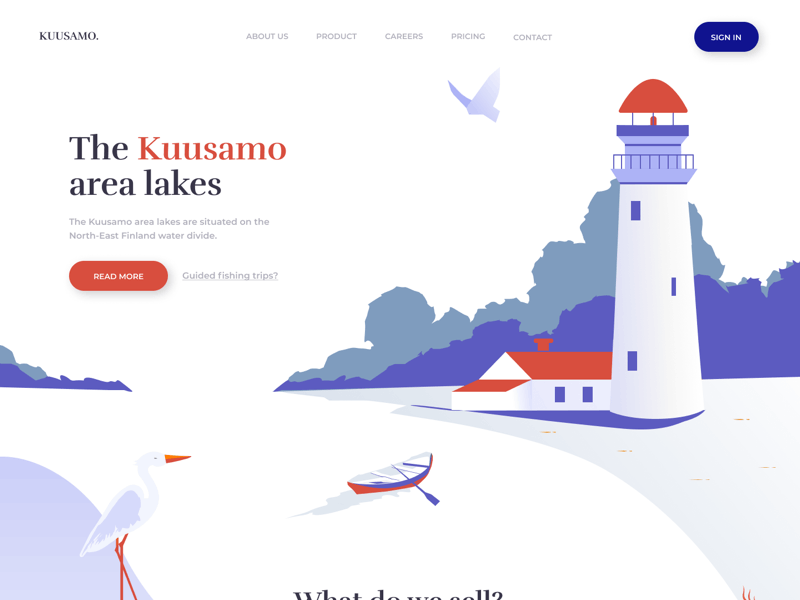 KUUSAMO graphic illustration landing page ui uidesign ux visual web