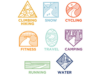Dribbble Weekly Warmup - Camping Store Icons adobe camping design dribbble graphic design hiking icons illustrator online store store