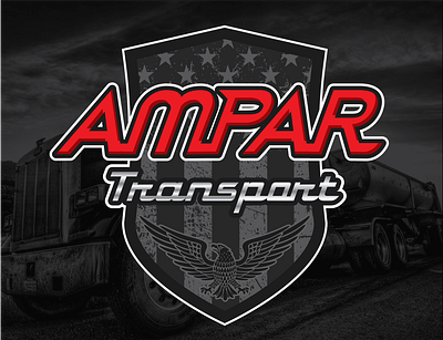 Ampar Transport Logo american badge eagle flag illustrator logo logomark transport transportation trucking vector