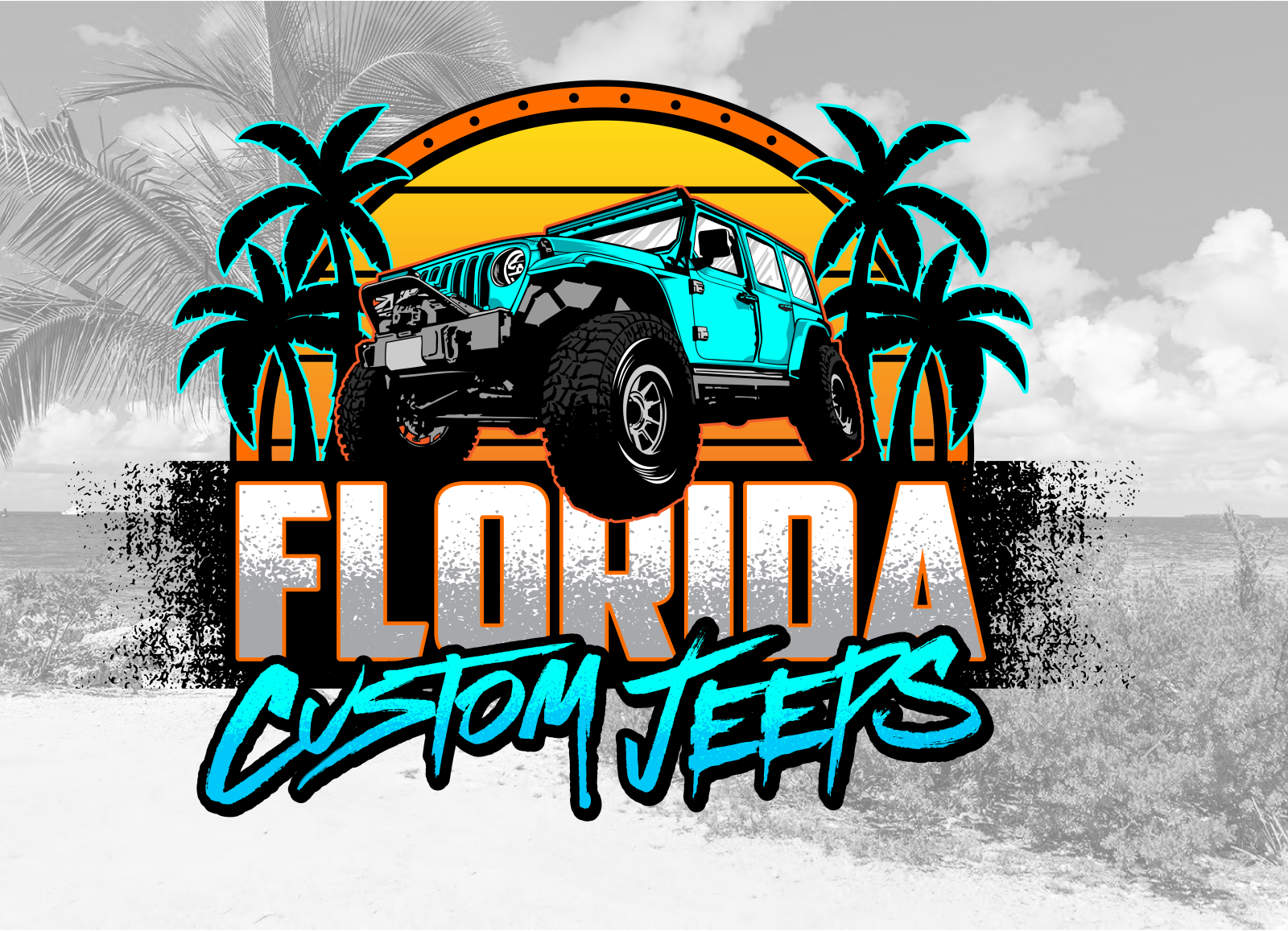 Florida Custom Jeeps Logo by Josh Sanker on Dribbble