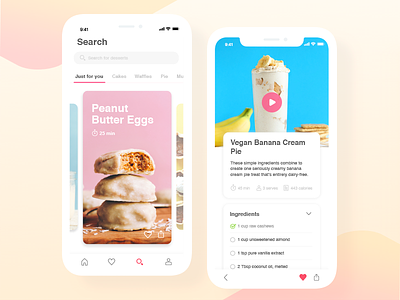 Desserts App - concept app brazil card clean design desserts food iphonex minimal mobile ui ux