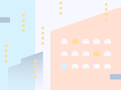 Buildings abstract abstract background abstract design abstract illustration cute colour daily challenge factories factory hong kong illustration pastel vector illustration
