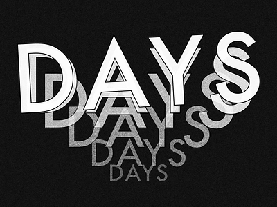 Days animation boredom contemporary days design endless experimental futura infinite infinite loop kinetic loop psychedelic satisfying smooth textured trippy typography