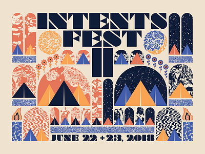 Intents Fest II Creative experimental eye fire flowers illustration intents fest patterns psychedelic stars tents textures trippy
