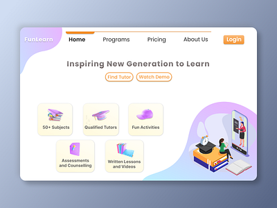 Kids e-Learning Website Concept