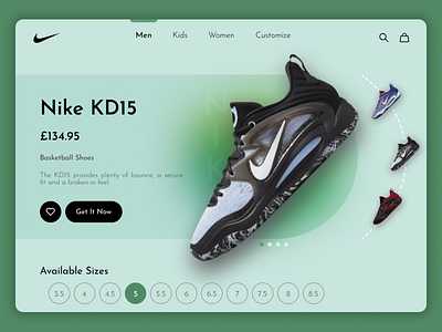 Nike Website Concept concept design ecommerce nike redesign shoe brand ui