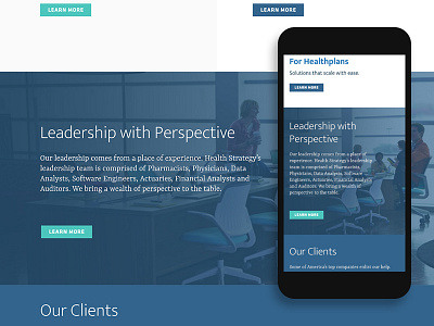 WIP Site Design blue corporate mobile responsive