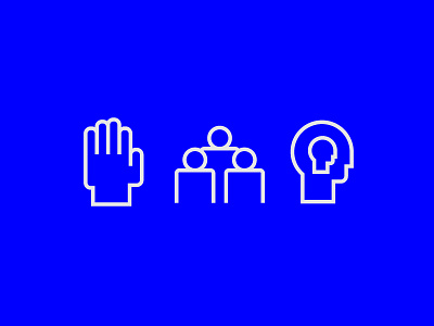 Advocacy Icons hands head icons line monolinear people simple