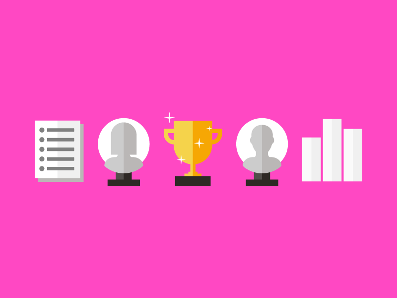 Award Icons awards chart flat graph icons illustration list statue trophy