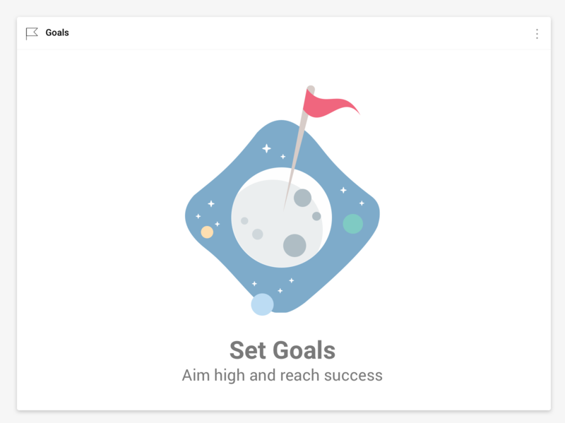 Goals empty state illustration ui