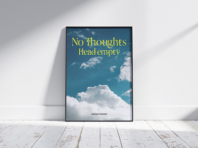 no thoughts, head empty // Poster 2022 design graphic design minimal poster posterdesign retro typography