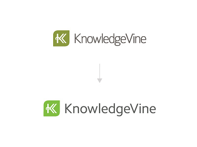 KnowledgeVine Logo Before and After adobe after before brand branding design illustrator logo photoshop redesign