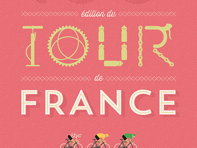 Tour de France poster cog cycling illustration illustrator poster texture thirsty rough tour de france tourdefrance trend vector based