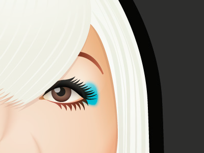 Eye eye face gradient hair illustration illustrator turquoise