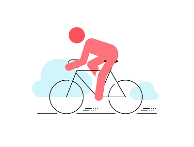 Cycling, yoga, pilates.... flatdesign icon illustration sports vector based