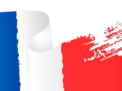 French flag brush stroke