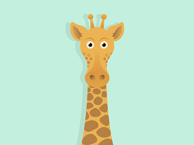 Oh hi there! animal flat giraffe illustration illustrator minimal symmetrical