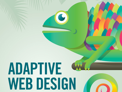 Adaptive Web Design, Second Edition chameleon gradient green illustration illustrator