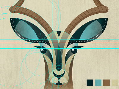 Geometric impala animal dkng geometric illustration impala snout