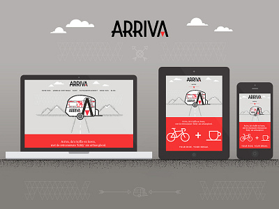 Arriva bicycle branding coffee cycling icon illustration logo website