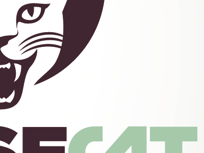 Roar brown cat gotham gotham black illustrator logo panther teal