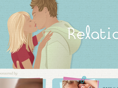 Love couple curve customized suburban faces header header illustration illustration kissing paper texture people teenager texture vector illustration