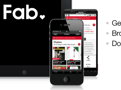Fab.com app andriod app app design black e commerce fab georgia italic grey helvetica neue ipad app iphone app red sales shop