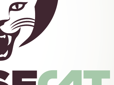 Squinting the eyes brown cat gotham gotham black illustrator logo panther teal