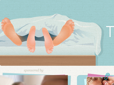 Feet bed feet gradient header header illustration illustration paper texture teal texture vector illustration wood