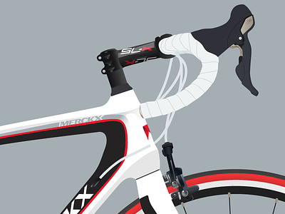 The Cannibal! bike black cycling grey illustration illustrator red steer vector based white