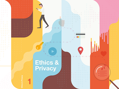 Ethics & Privacy illustration magazine cover patterns vector illustration