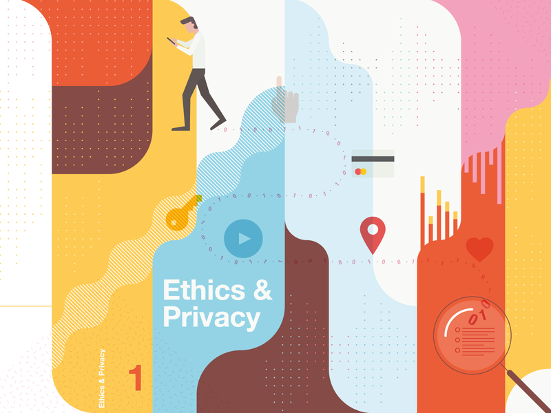 Ethics & Privacy illustration magazine cover patterns vector illustration