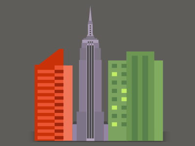 Skyline on dark buildings empire state building fab illustration illustrator new york photoshop skyline