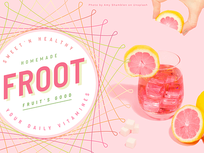 Froot's Good drink fruit illustraion illustrator label packaging spirograph