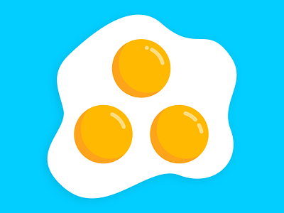 Sunny side! asana egg illustration