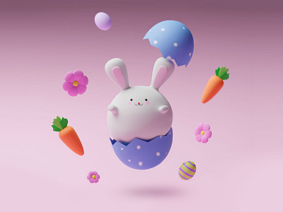 3D Easter Bunny