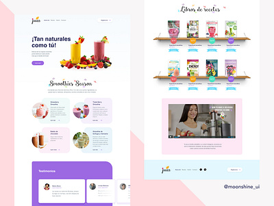 Smoothies Landing Page branding daily ui dailyui design figma smoothies uidesign