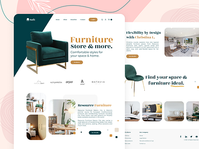 Furniture Soft - Landing page dailyui design designer figma landing page ui