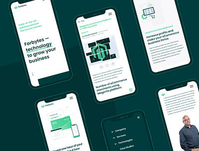 Mobile version Forbytes homepage branding business design ecommerce lviv magento minimalism mobile ui ui