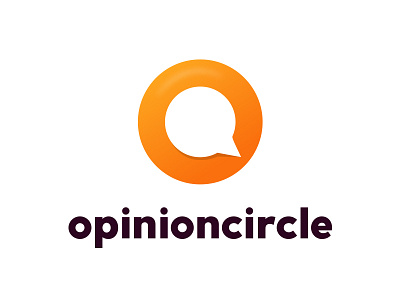 Opinion circle bubble chat circle design logo opinion