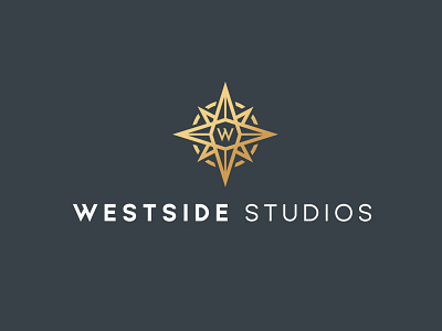 Westside studios compass design elegant logo ornament star